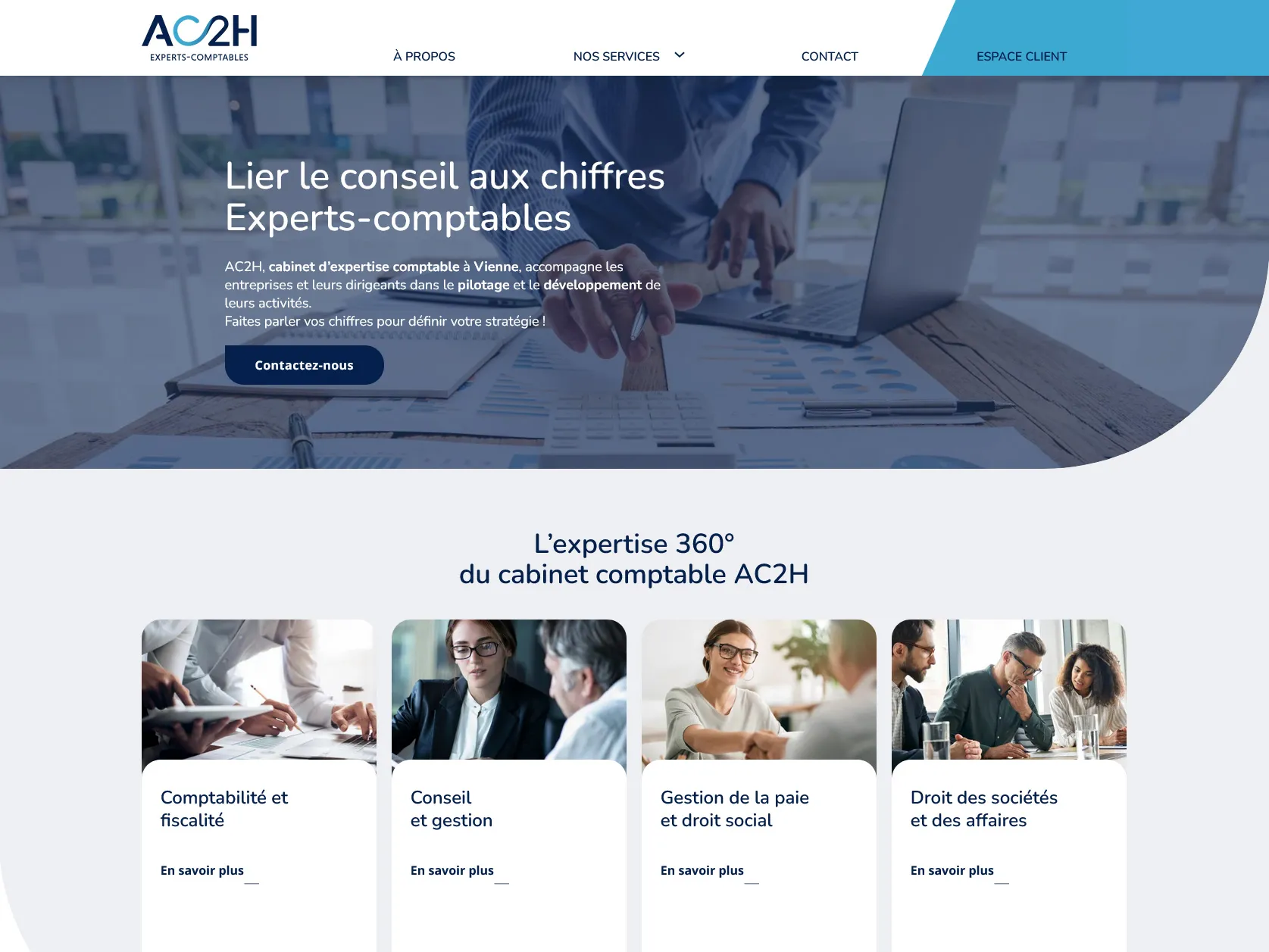 Aperçu du site AC2H Experts-comptables