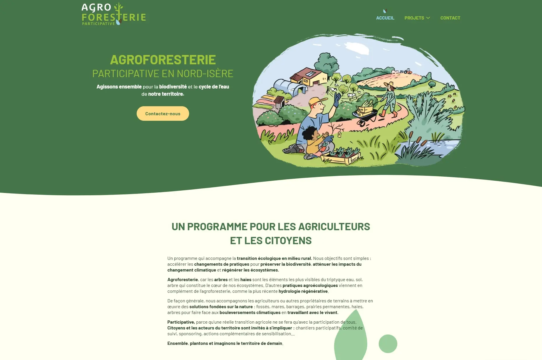 Aperçu du site Agroforesterie Participative en Nord-Isère
