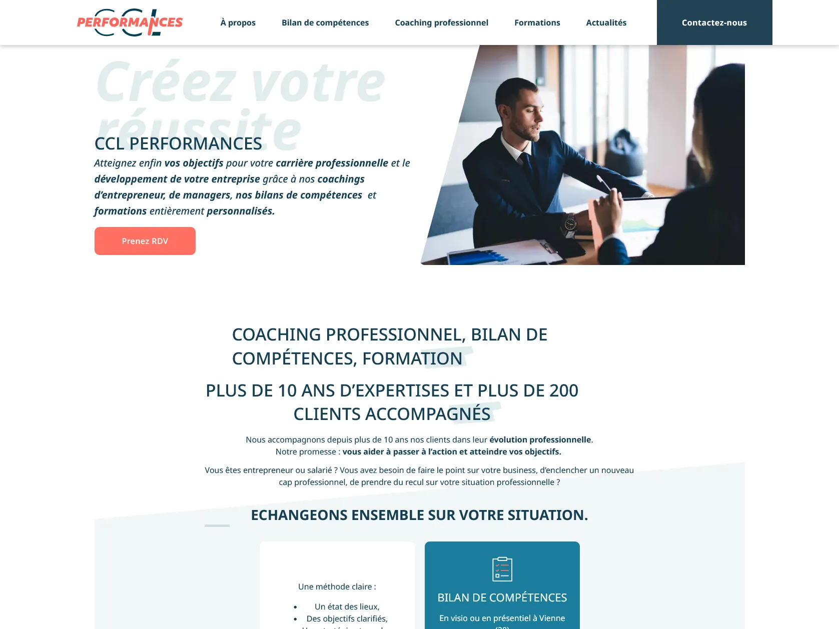 Aperçu du site CCL Performances