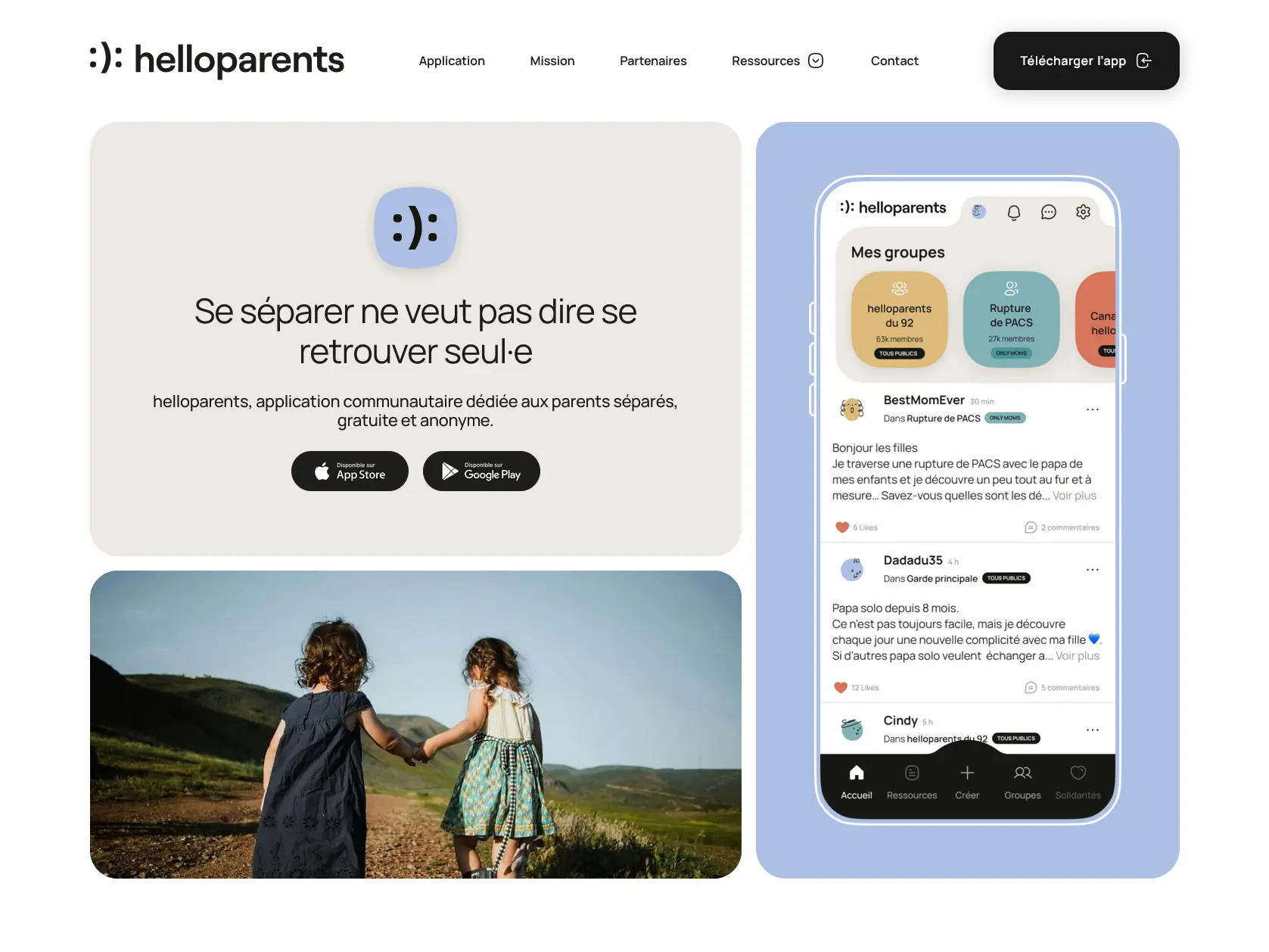 Aperçu du site helloparents